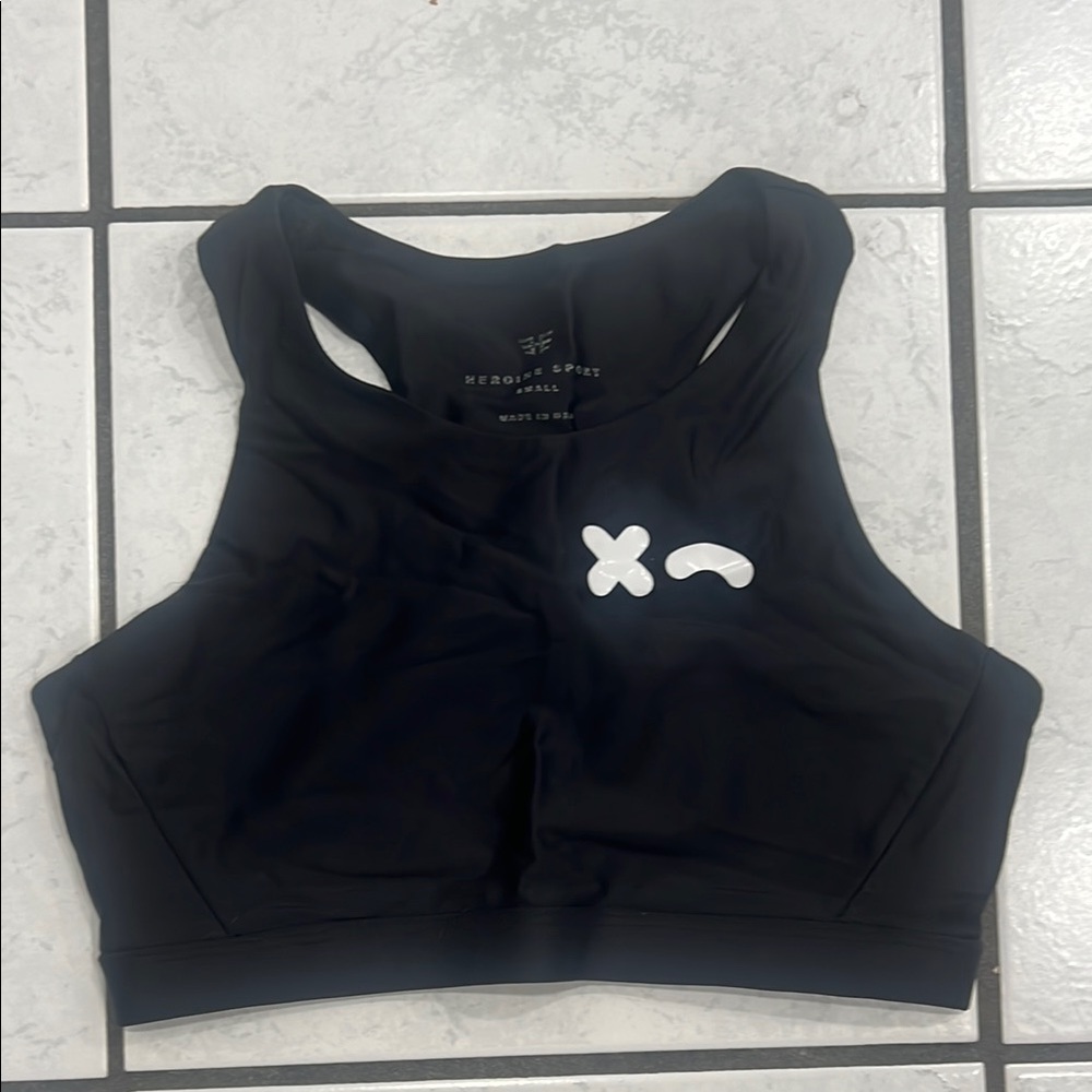 RUMBLE Black Racerback Sports Bra. SMALL